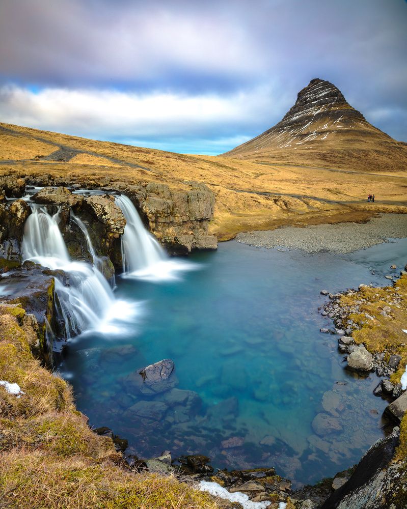 The lower waterfall. Kirkjufell.