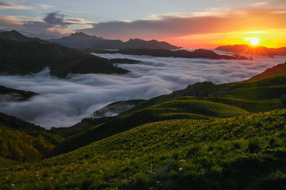 Закат в горах..