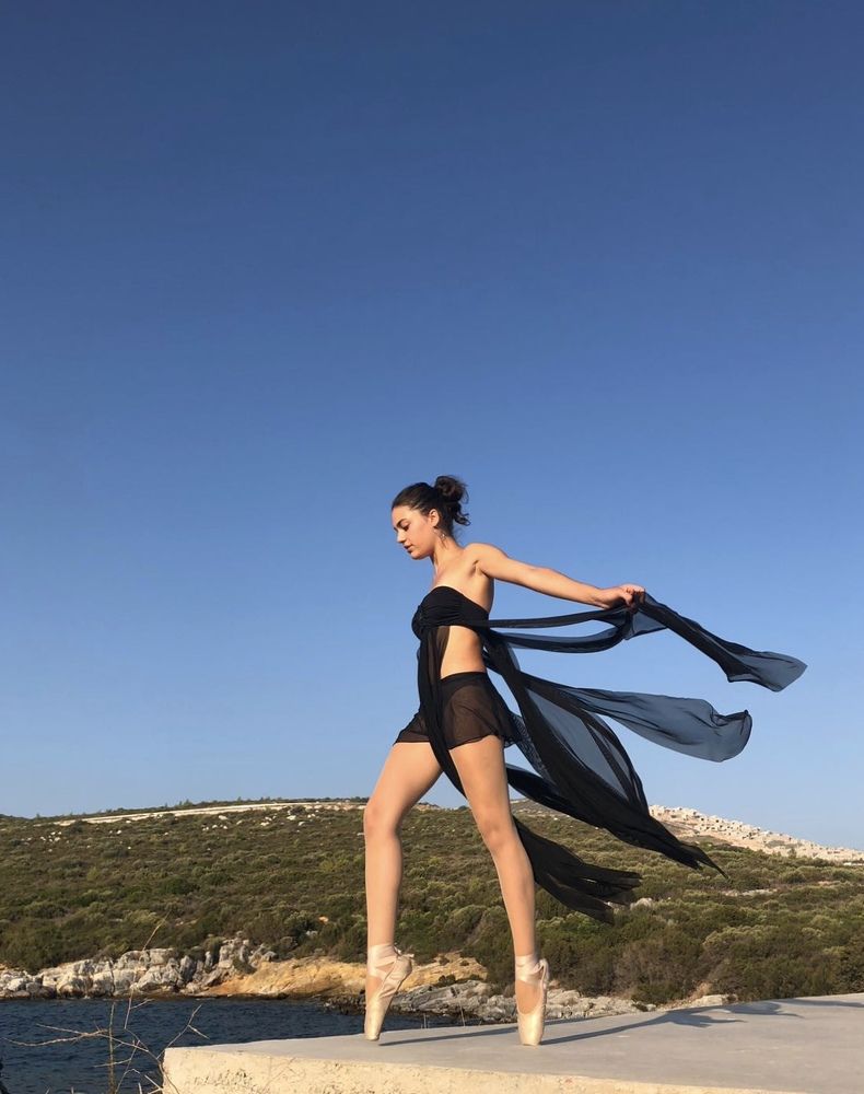 Balerina on the seaside