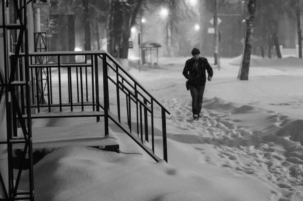 "Ночной снегопад"