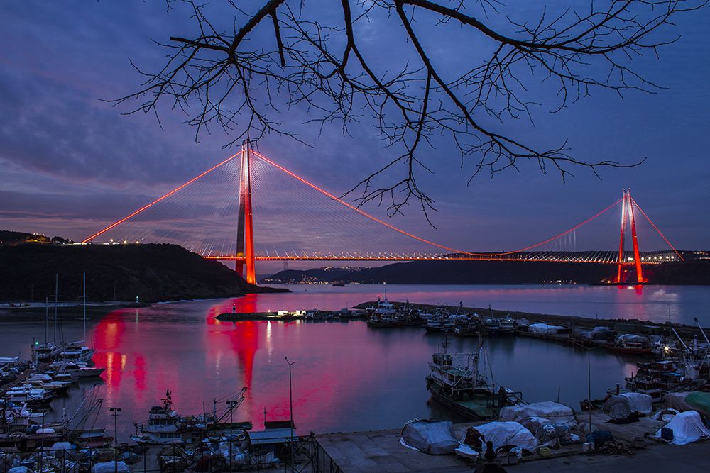 3 Bridges in Istanbul Bosphorus (Yavuz Sultan Selim Bridge)