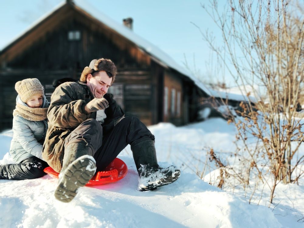 Семейное катание с горки