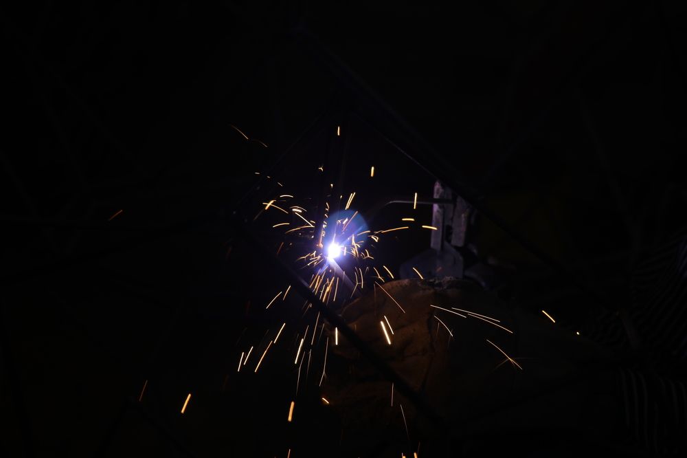 Fire blowing sparkles Lighting
