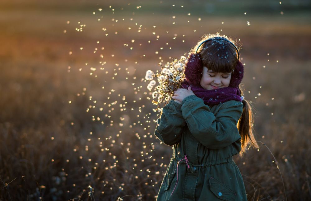 Девочка с одуванчиками