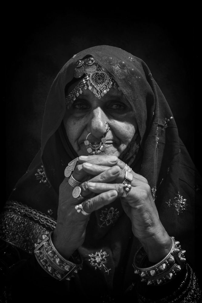 Dress with traditional ornaments