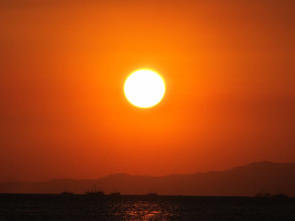 setting sun