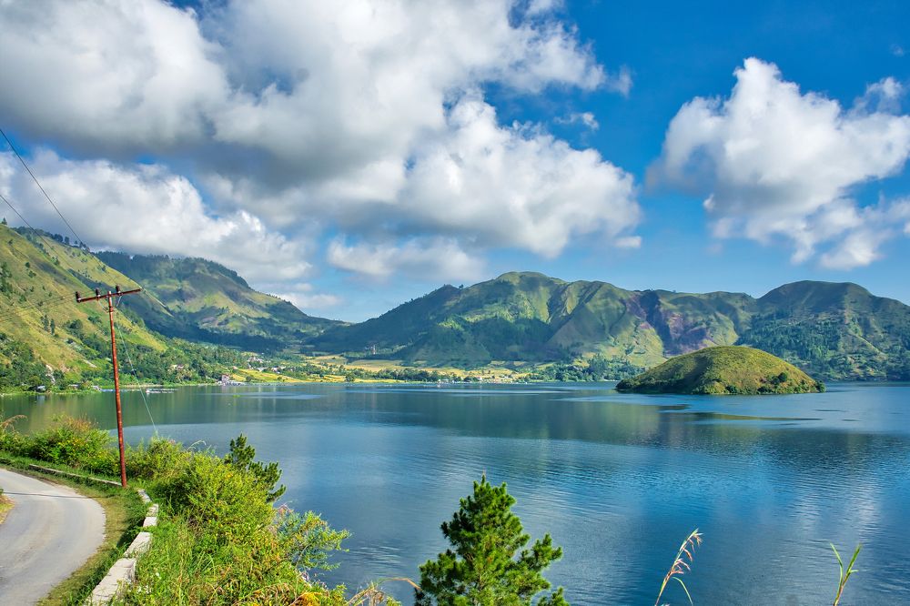 Tipang village landscape of Lake Toba
