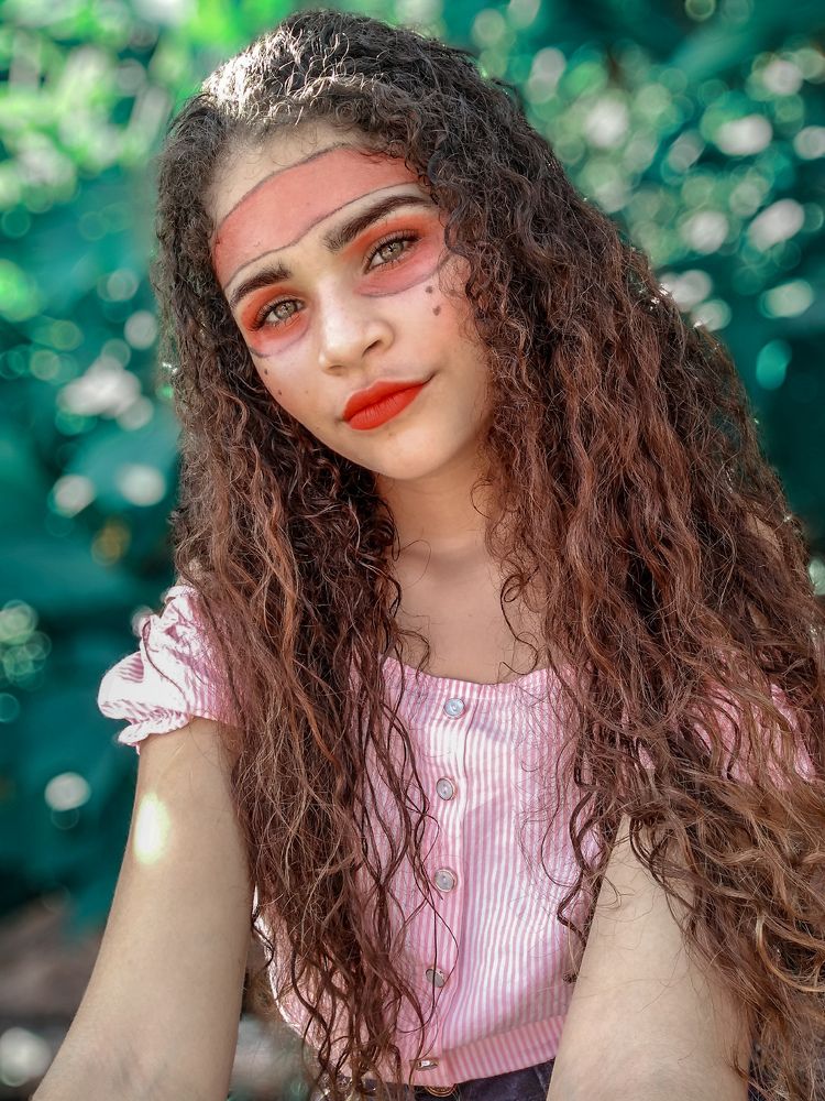 Maquiagem de carnaval.