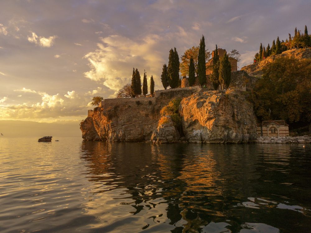 Охридское озеро, закат