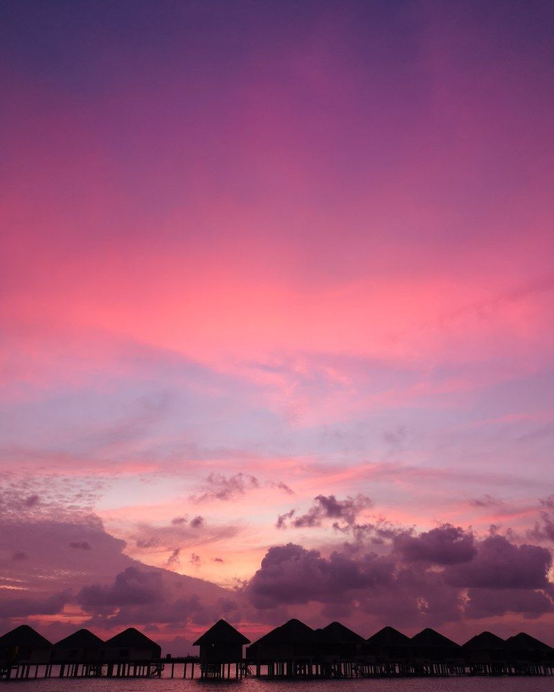 Sunset over Maldives