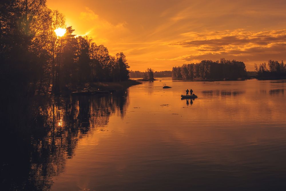 На утренней рыбалке