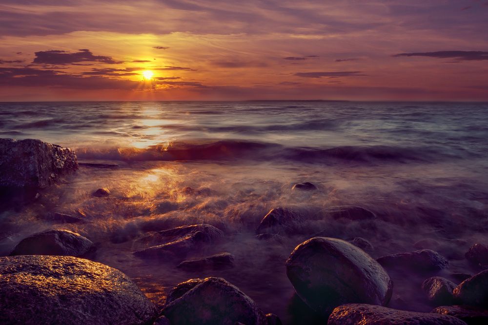 На закате дня на Финском заливе