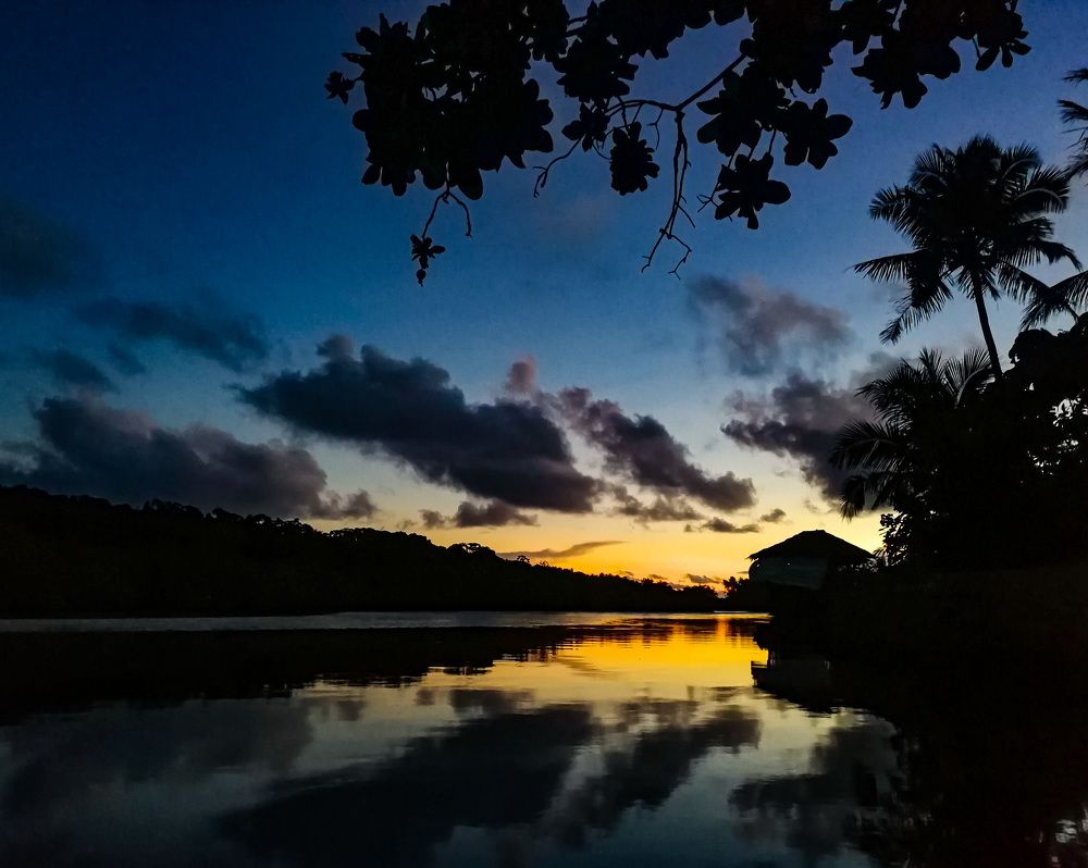 Morning sunrise at San Isidro Riverside, Philippines