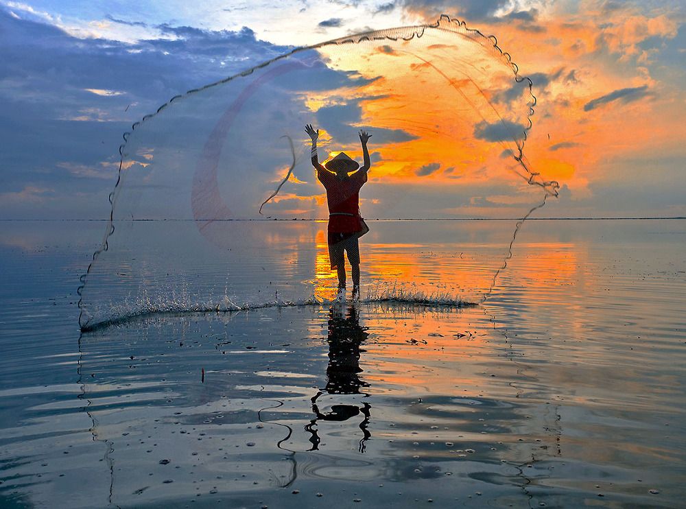 Рассветная рыбалка на острове Бали