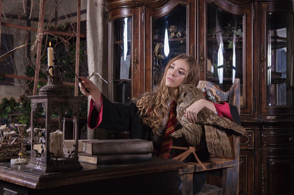 Гермиона колдует