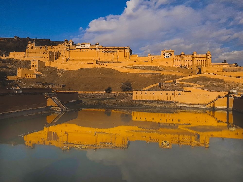 Reflection of Amer Fort