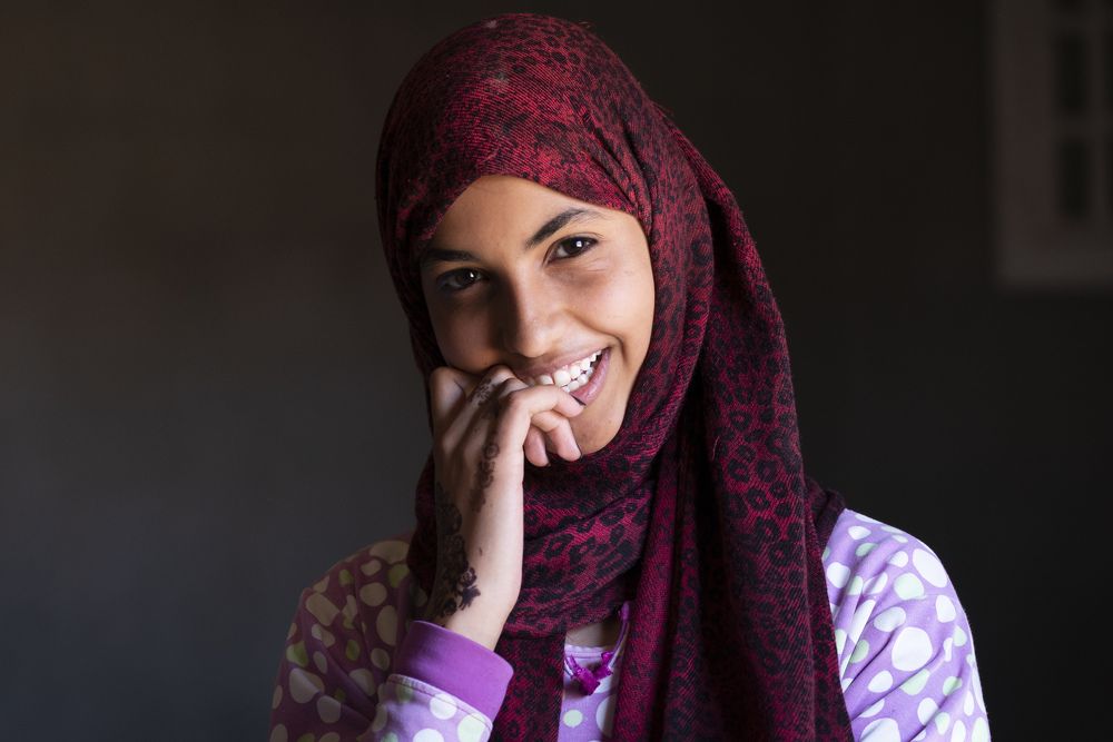 The sky behind the smile