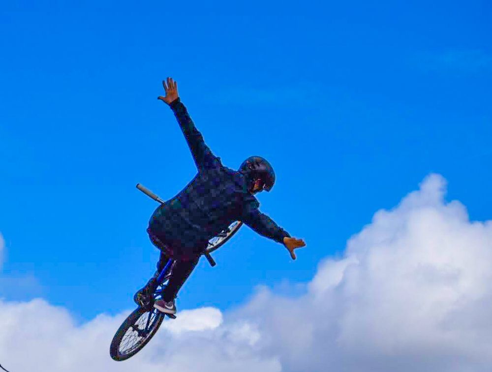 Flying by BMX