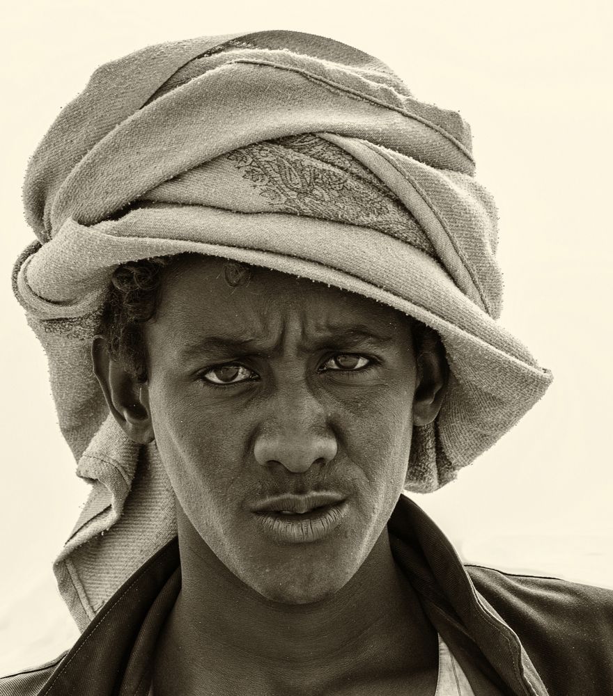 A seller from the Camel Market