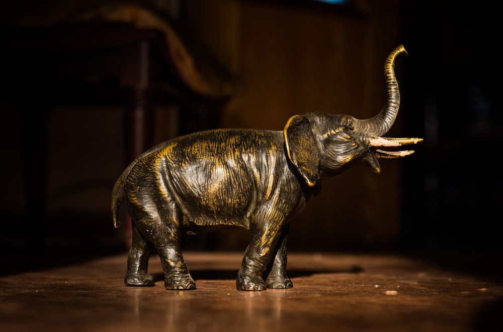 old figurine in the morning ray