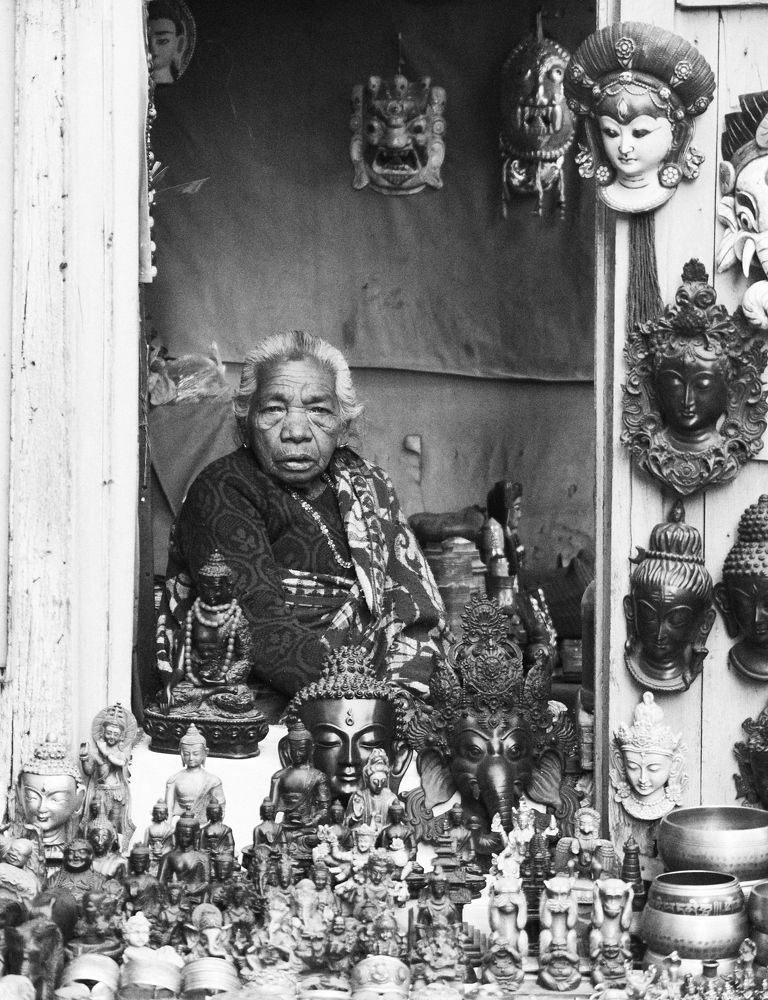 Old women doing business