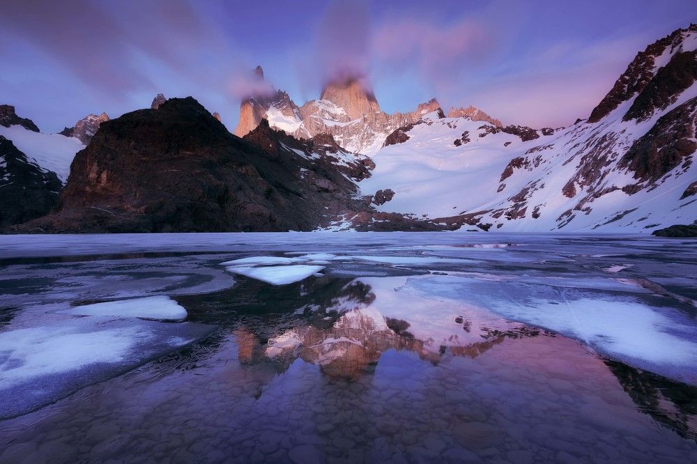 Primera luz en el Monte Chaltén
