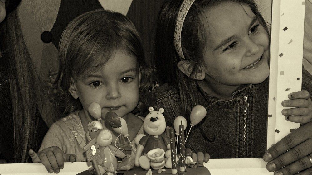 children, celebration, cake, happy, colors