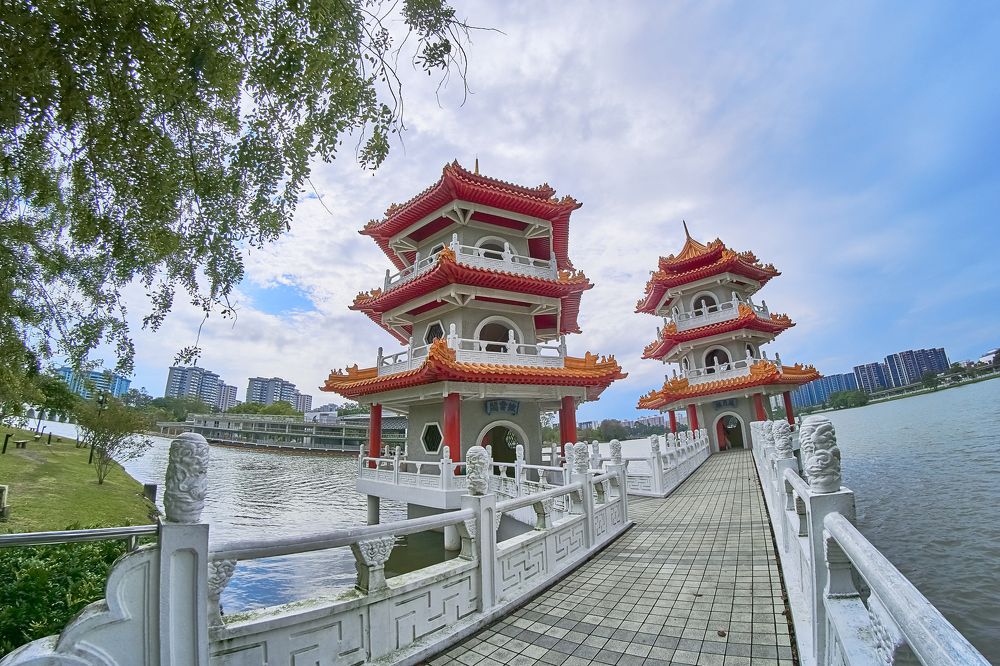 Chinese Garden Twin Pagoda