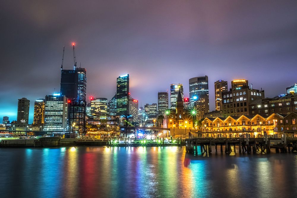 Night at australia