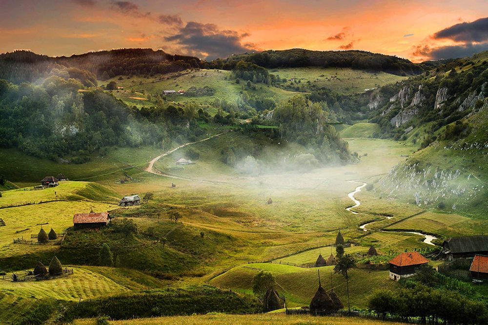 Sunset over the mountains