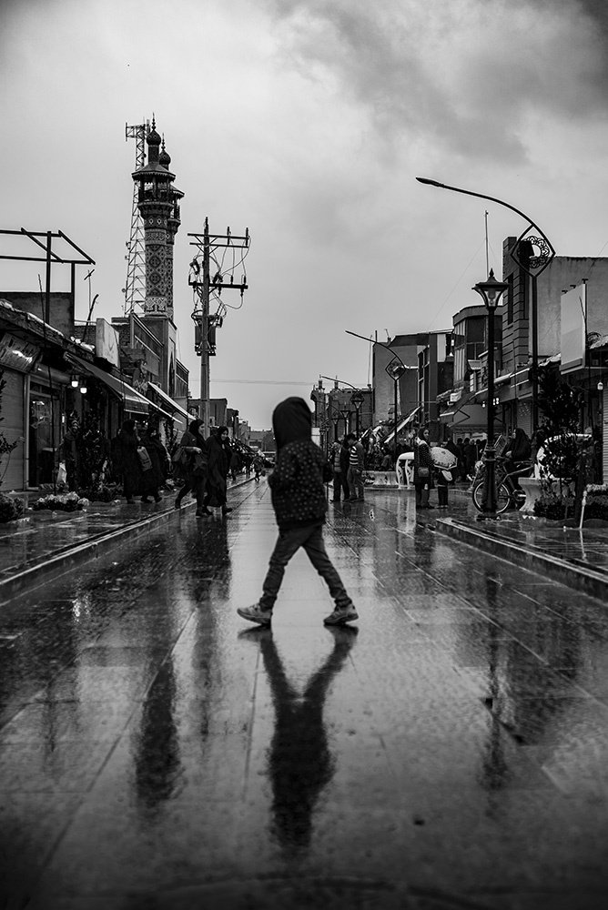 Walking in the rain