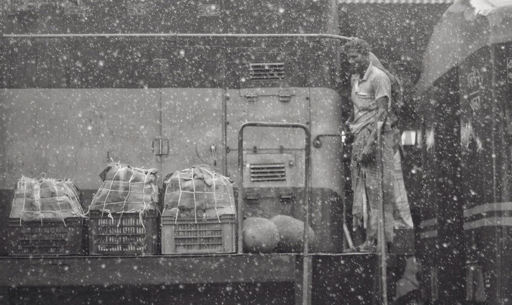 labour,  train & rain