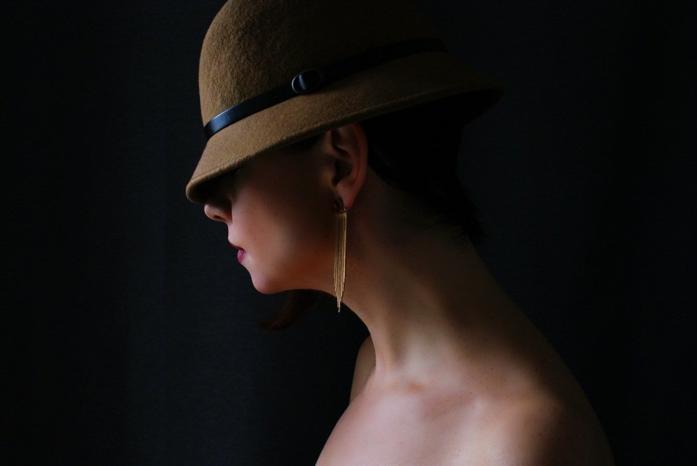 A woman in a hat