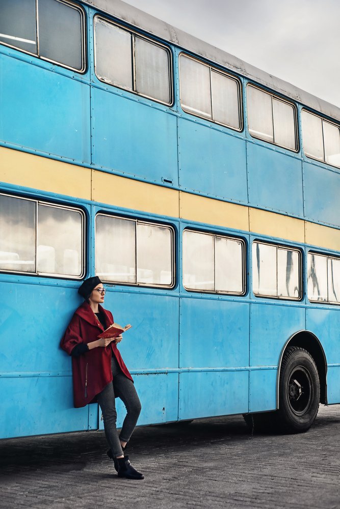 blue bus