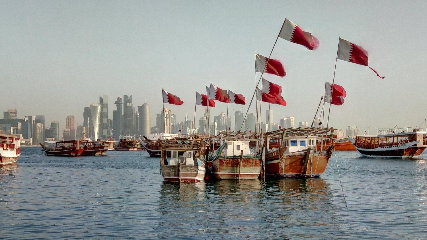 Boat and flags