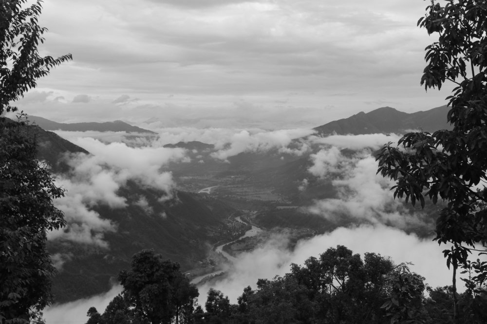 Sky over Kathmandu-Kerung highway