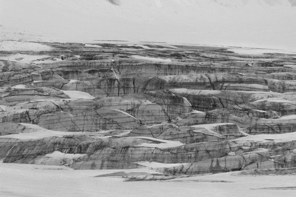 The wrinkles of mountain foreheads