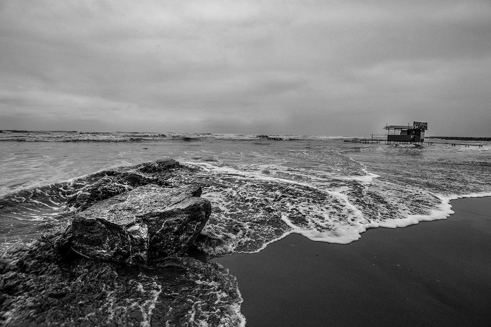 Black and white and the sea