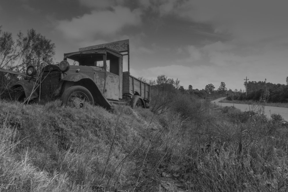 camión abandonado