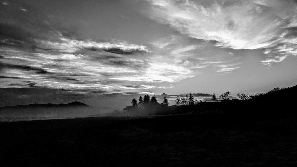 lighthouse through fog