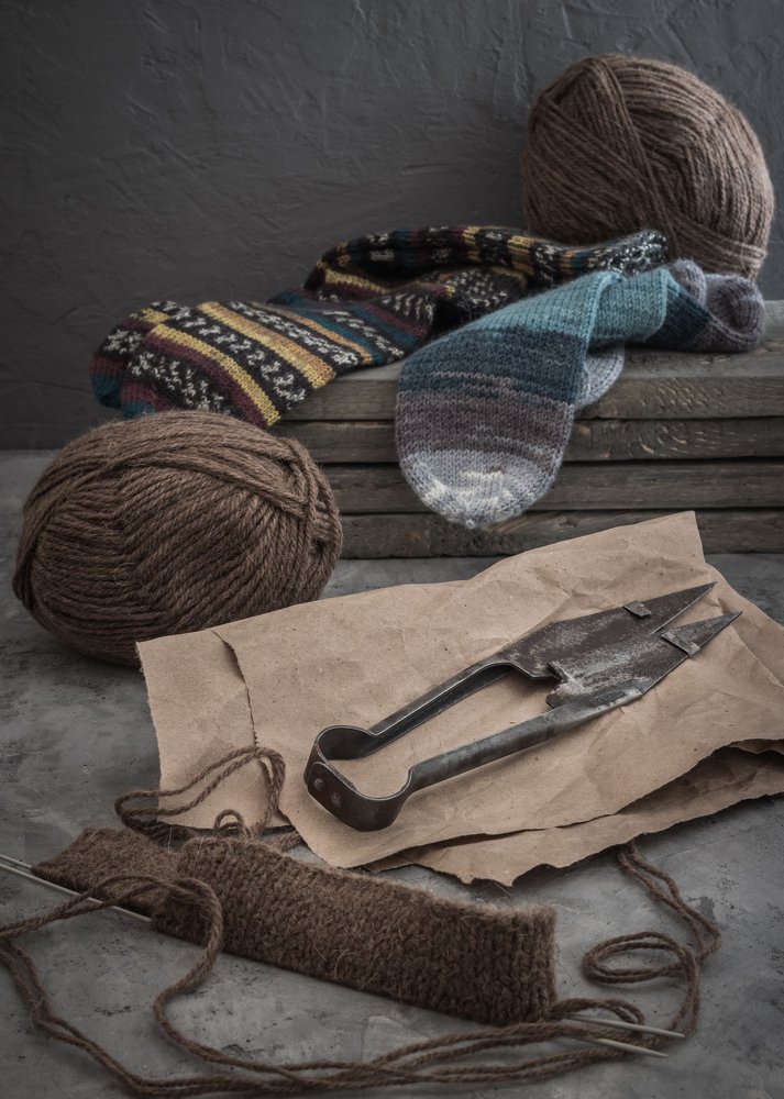 Вязаные носки