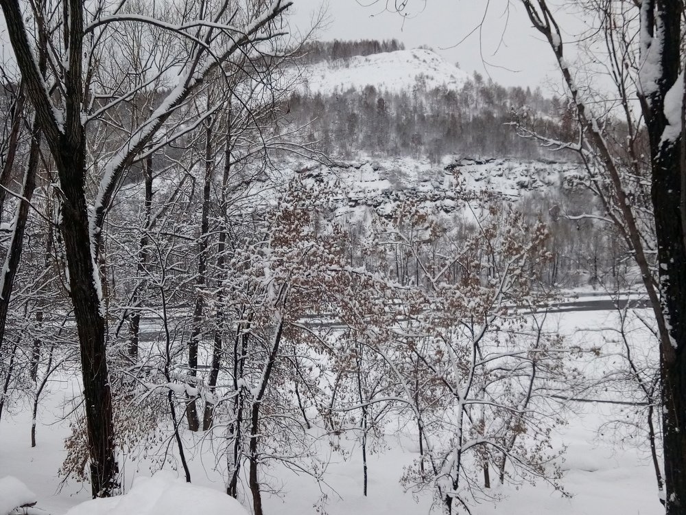 Зимние красоты Междуреченска. Вид с дамбы