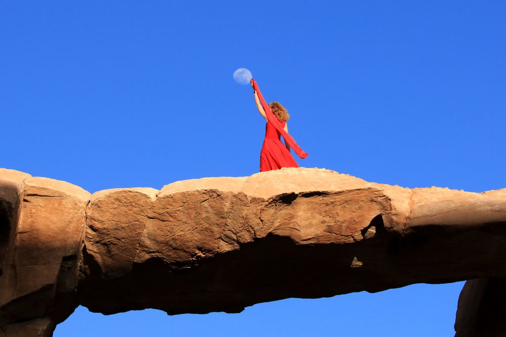 In red through the world