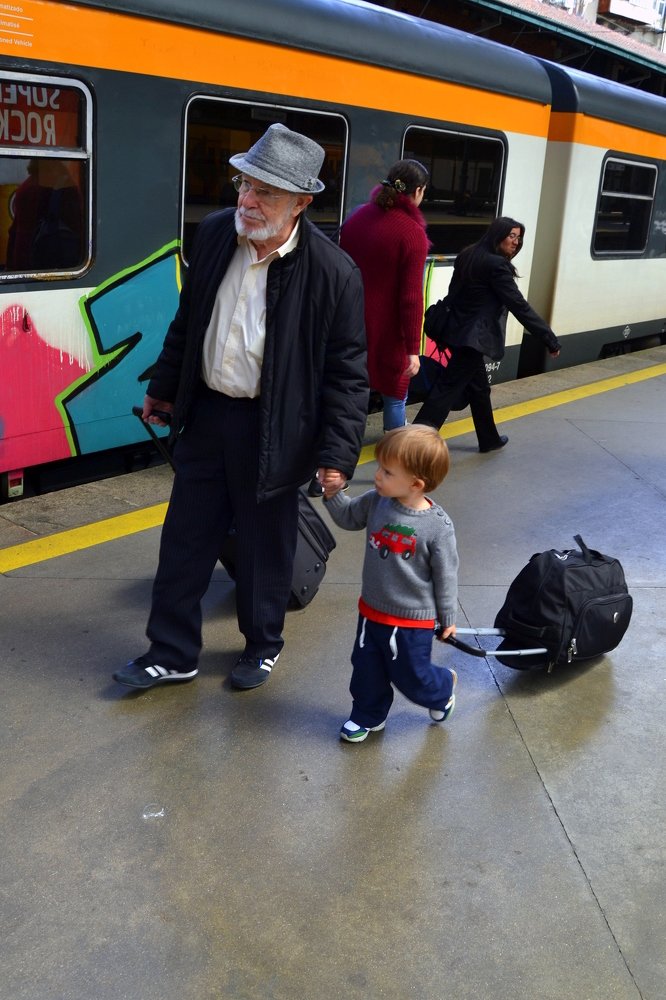Grandfather and grandson