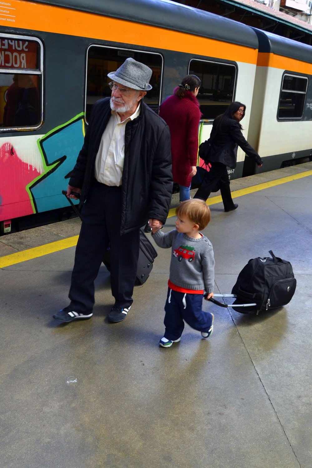 Grandfather and grandson