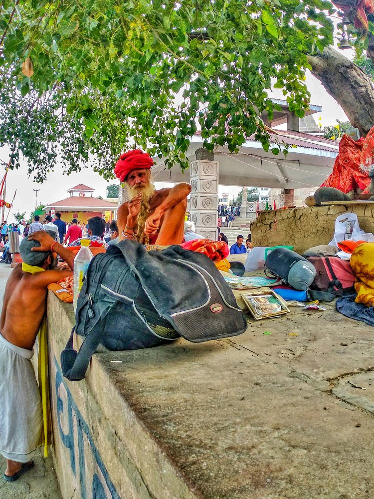 Sant on the Ganga ghat varanasi