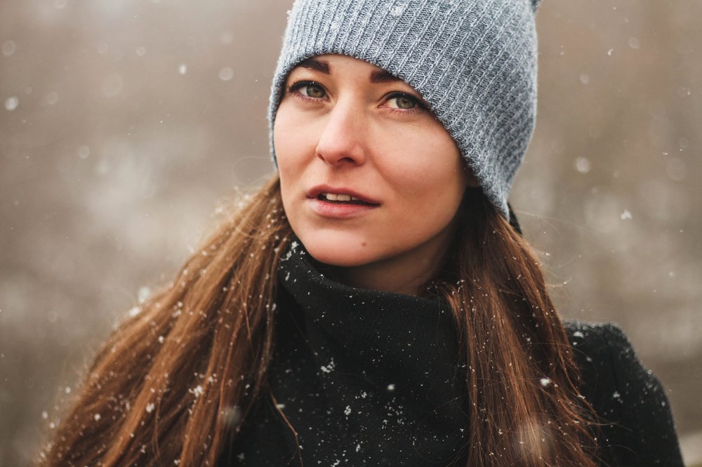 В снежинках