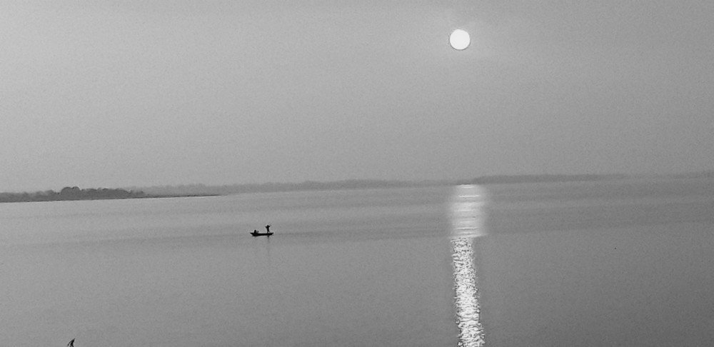 Black and white landscape