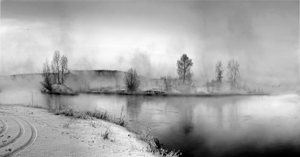 Енисей в тумане.