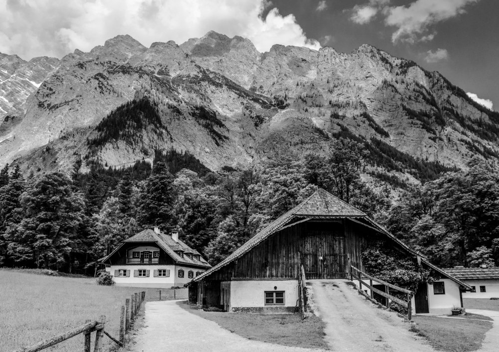 Between the mountains